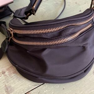 Grace and lace black cross body bag